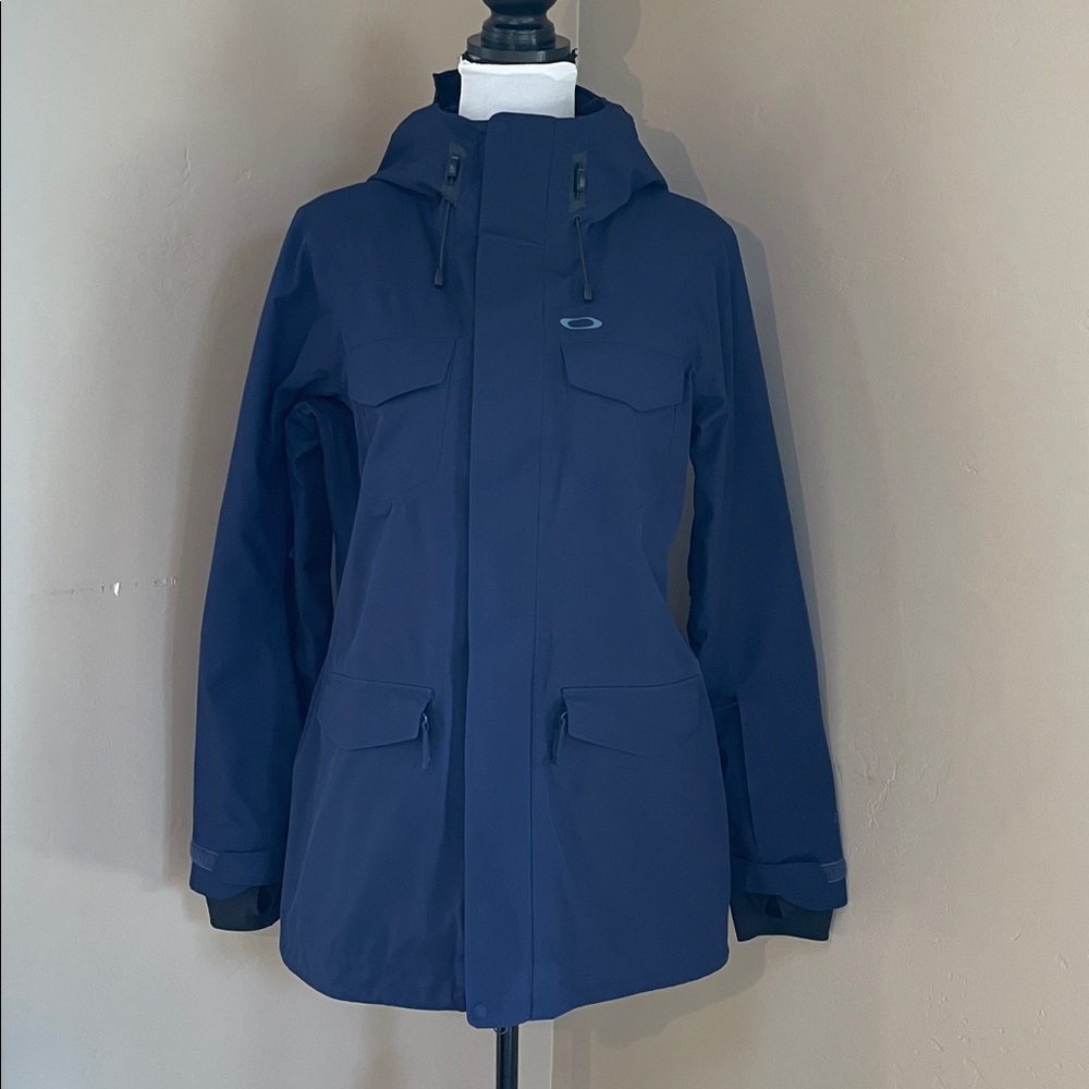Oakley Gortex Pro Series Ski/Snowboard Jacket with Recco, Navy, Size Large